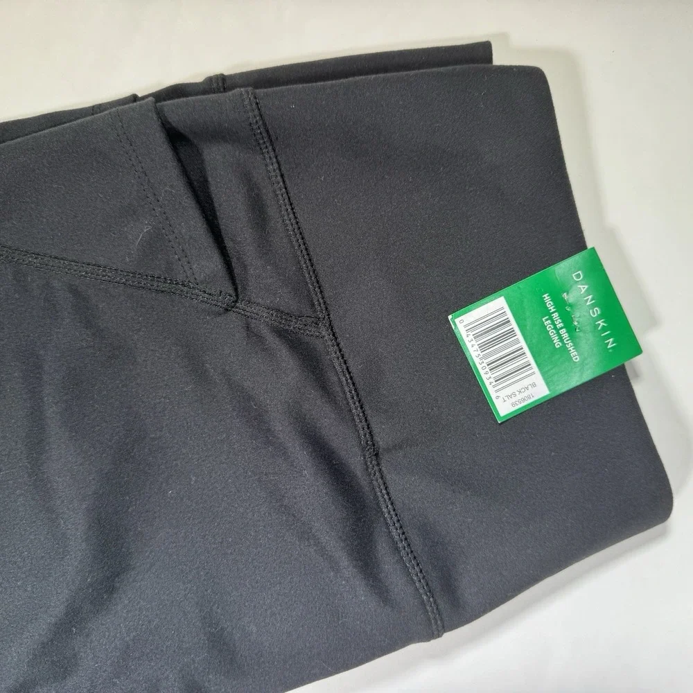 Danskin Women's High-Rise Brushed Leggings with Side Pockets , Black, Size XL/XG - Picture 5 of 7